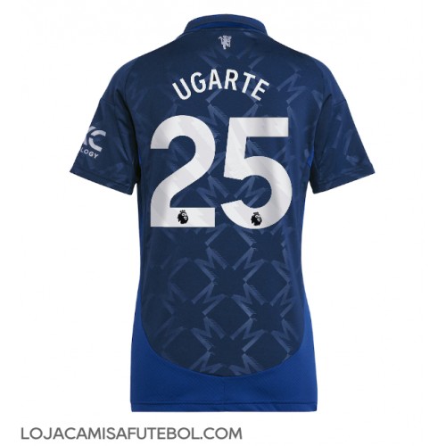 Camisa de Futebol Manchester United Manuel Ugarte #25 Equipamento Secundário Mulheres 2024-25 Manga Curta